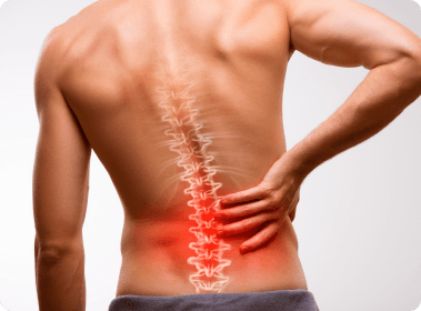Lower back pain illustration