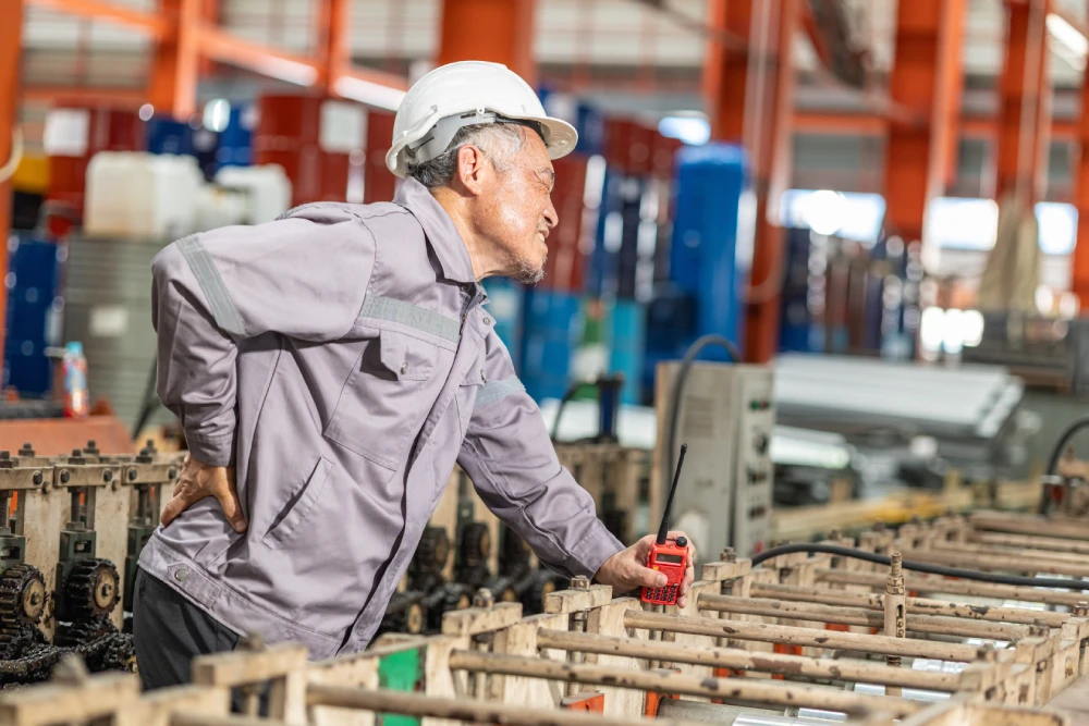 Worker suffering from chronic pain.