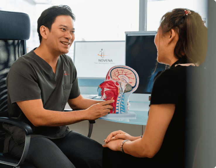Dr Thor Timothy with Patient
