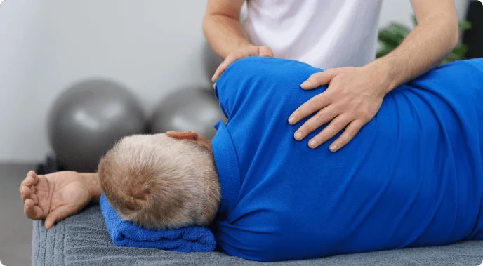 Doctor explaining treatment options for neck pain