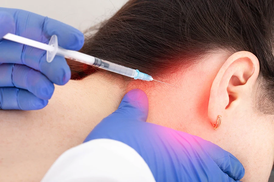 Demonstrating the administration of different types of sympathetic nerve blocks