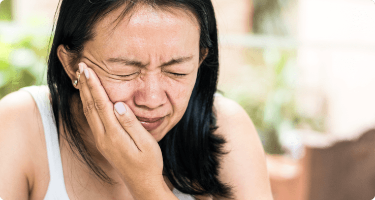 Person experiencing trigeminal-neuralgia
