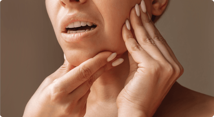 Person experiencing trigeminal-neuralgia symptoms